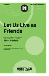 Let Us Live as Friends Unison/Two-Part choral sheet music cover